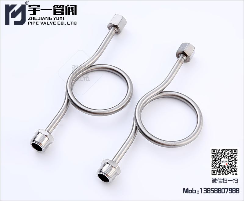 Flexible pressure gauge elbow